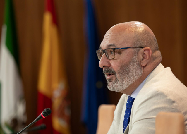 Rueda De Prensa Del Portavoz Del Grupo Parlamentario De Vox En Andalucía, Alejandro Hernández