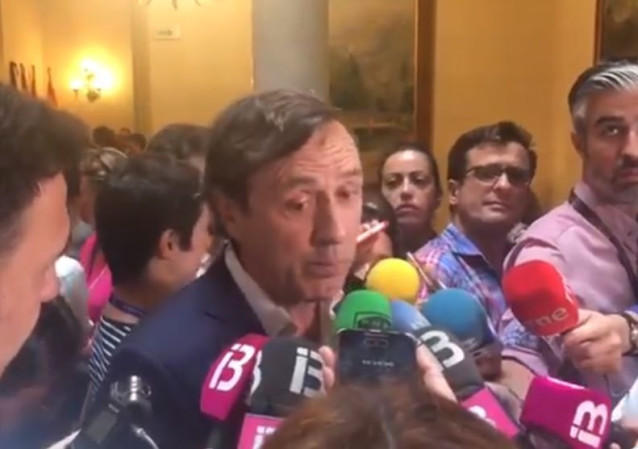 El portavoz del PP en el Congreso, Rafael Hernando, en Palma