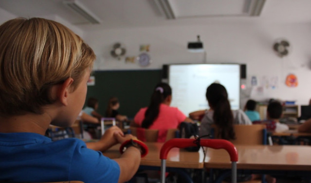 Alumnos en un aula de Primaria en una imagen de archivo.