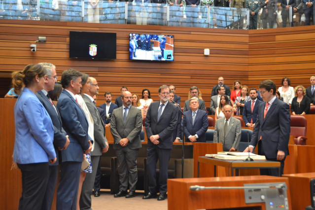 El presidente de la Junta, Alfonso Fernández Mañueco, en su toma de posesión.