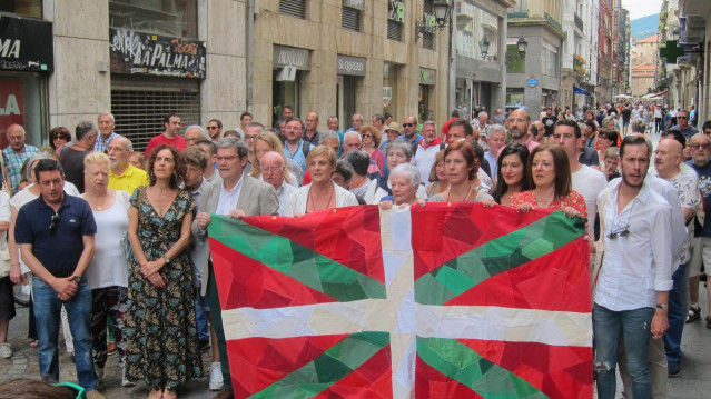 Itxaso Atutxa, en el 125 aniversario de la ikurriña, en Bilbao