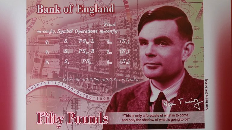 El billete de 50 libras dedicado a Alan Turing