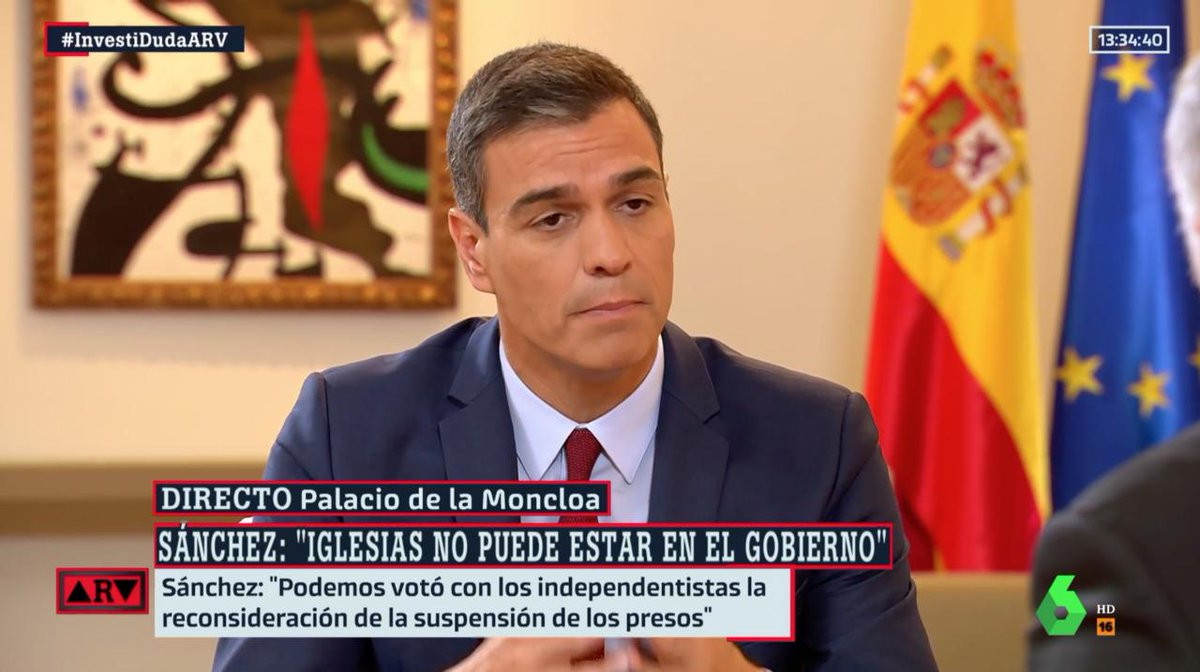 Entrevista a Pedro Su00e1nchez en Al Rojo Vivo