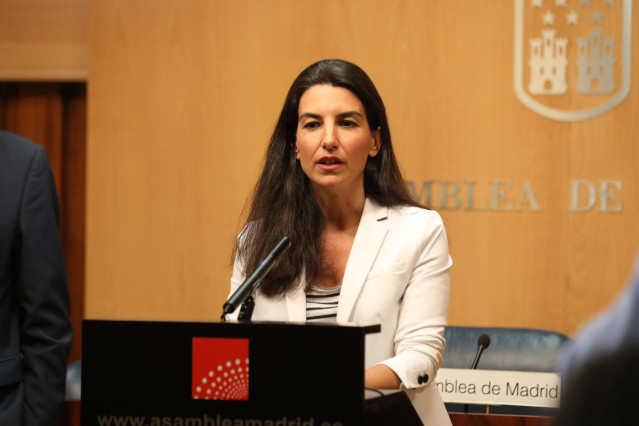 Imagen de archivo de la portavoz de Vox en la Asamblea de Madrid, Rocío Monasterio.