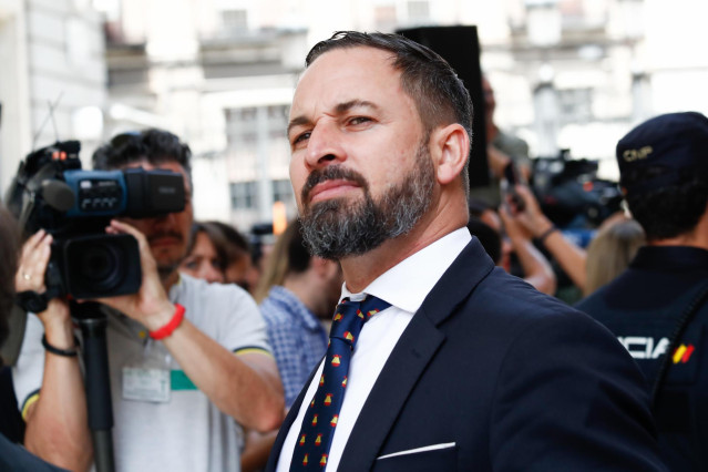 El presidente de Vox, Santiago Abascal,