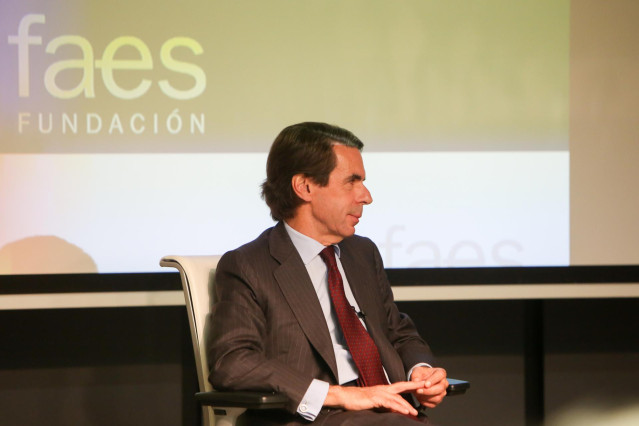El expresidente del Gobierno y presidente de la Fundación FAES, José María Aznar, presenta la actualización del informe de FAES América Latina.