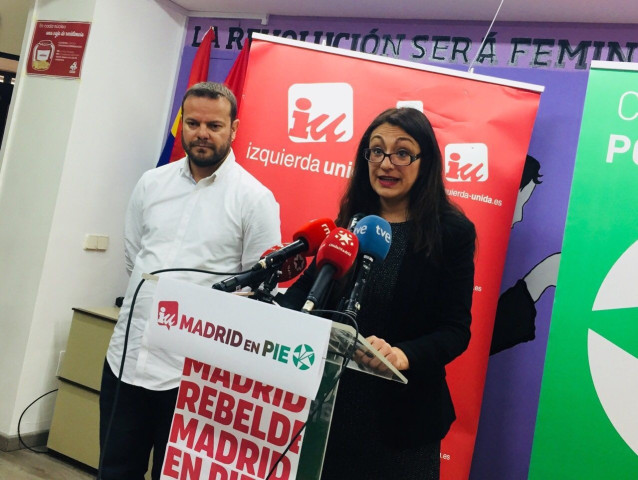 Imagen de archivo de Raúl Camargo y Sol Sánchez en la presentación de las primarias de Madrid en Pie.