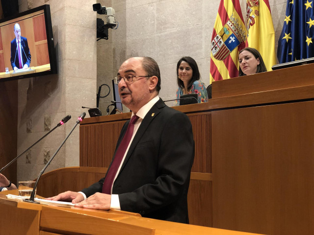 EL candidato a la Presidencia de Aragón, Javier Lambán.
