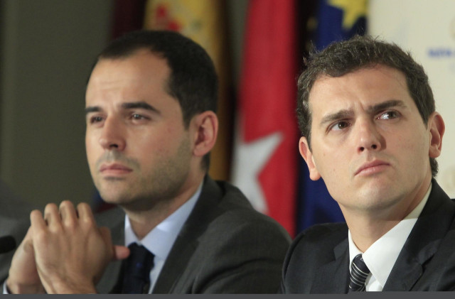 Ignacio Aguado, candidato de Ciudadanos a la Comunidad de Madrid, y Albert Rivera, líder de Ciudadanos.