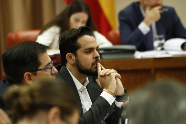 El secretario de comunicación de Ciudadanos, Fernando de Páramo, en la Diputación Permanente del Congreso.
