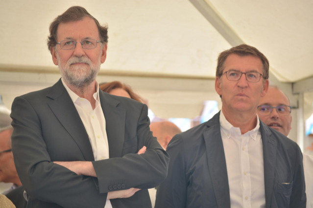Mariano Rajoy y Alberto Núñez Feijóo en Orense