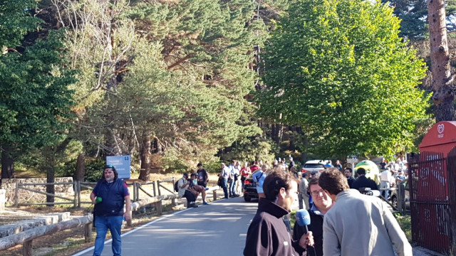 Imagen del dispositivo de búsqueda de Blanca Ferández Ochoa en la localidad de Cercedilla.