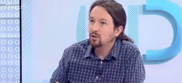 Entrevista en RTVE al líder de Podemos, Pablo Iglesias
