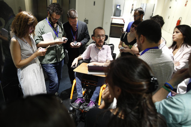 El jefe negociador y secretario de Acción de Podemos, Pablo Echenique
