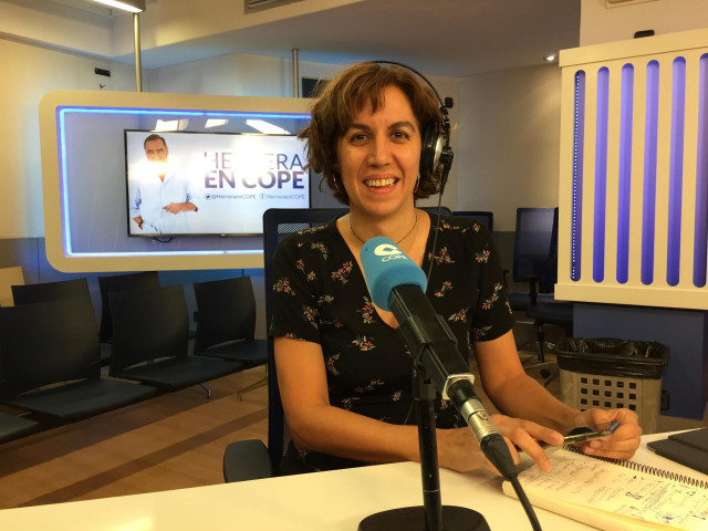 Irene Lozano durante una entrevista en COPE.