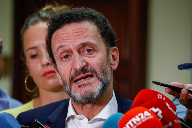 Los portavoces adjuntos de Ciudadanos, Edmundo Bal y Melisa Rodríguez, ofrecen declaraciones a los medios de comunicación en el Congreso de los Diputados tras registrar dos proposiciones de ley
