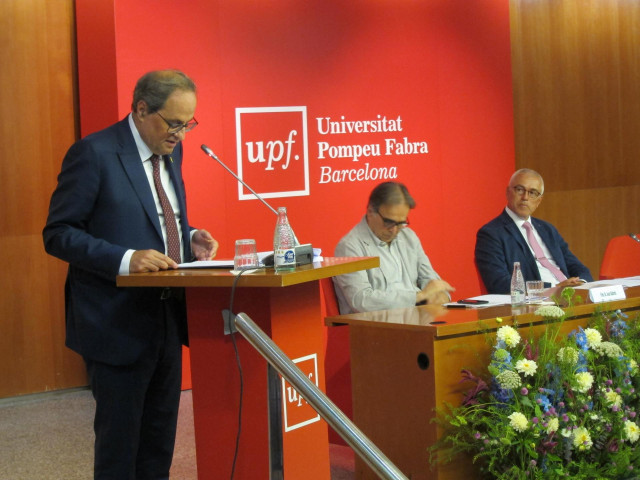 El presidente Quim Torra, en la inauguración del curso universitario