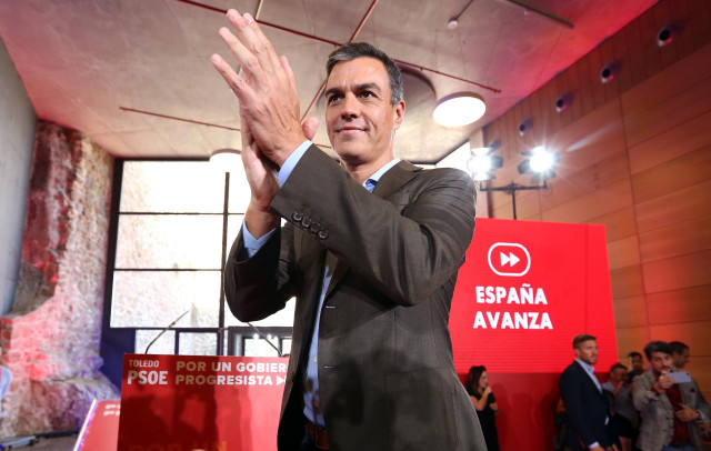 El secretario general del PSOE y presidente del Gobierno en funciones, Pedro Sán