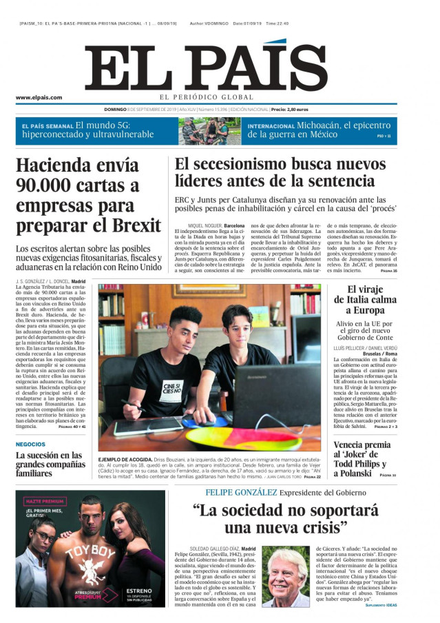 Portada El País