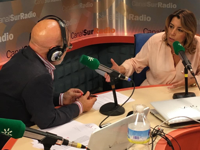 Susana Díaz, este lunes durante la entrevista