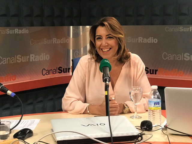 Susana Díaz, este lunes durante la entrevista