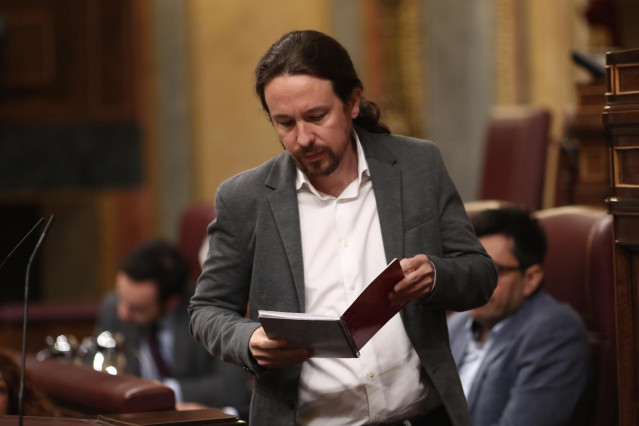 El secretario general de Podemos, Pablo Iglesias