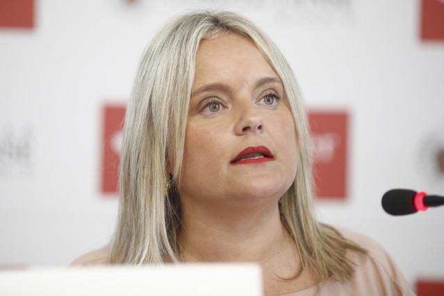 La presidenta de la Fundación de Víctimas del Terrorismo (FVT), Mari Mar Blanco, durante su intervención en la inauguración del curso 'Cómo prevenir la radicalización yihadista: prácticas exitosas, dilemas e incertidumbres'.