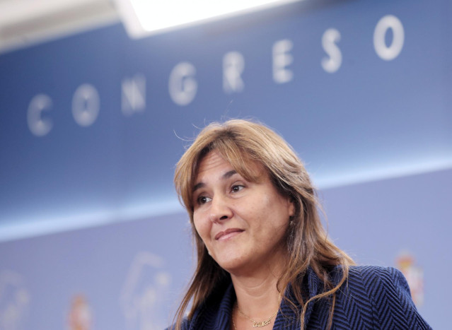 La portavoz de Junts en el Congreso, Laura Borràs, ofrece una rueda de prensa en el Congreso de los Diputados un día después de la celebración de la Diada de Cataluña 2019, en Madrid (España), a 12 de septiembre de 2019.