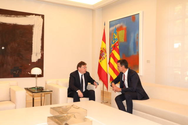 Reunión de Puig y Sánchez en La Moncloa en una imagen de archivo