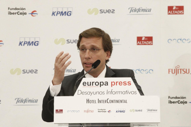 Foto recurso de la intervención del alcalde de Madrid, José Luis Martínez-Almeida, en un Desayuno Informativo de Europa Press celebrado en el Hotel Intercontinental de Madrid.       JOSÉ LUIS MARTÍNEZ-ALMEIDA ; ;Eduardo Parra