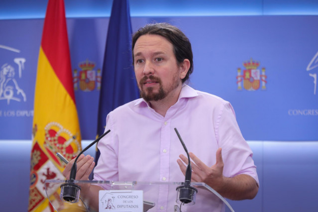 El líder de Unidas Podemos, Pablo Iglesias