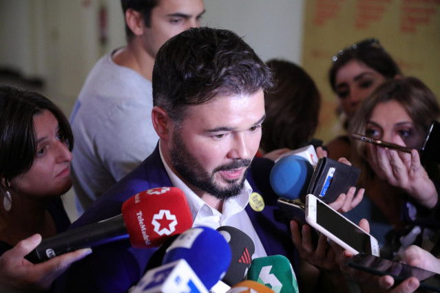 El portavoz de ERC en el Congreso, Gabriel Rufián