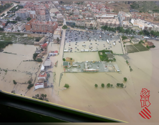 Inundaciones en Orihuela durante el temporal de septiembre de 2019