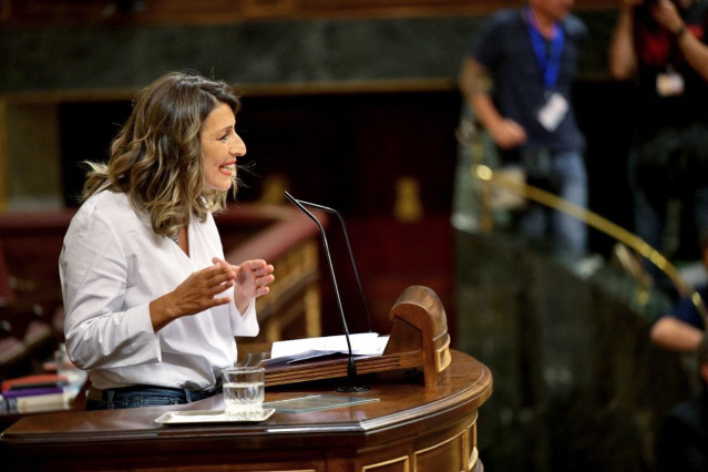 La diputada de Galicia en Común Yolanda Díaz