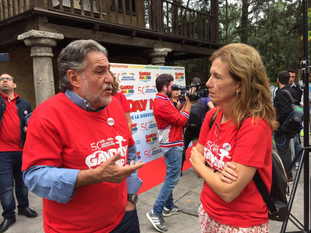 Pepu Hernández en el GayDay del Parque de Atracciones.