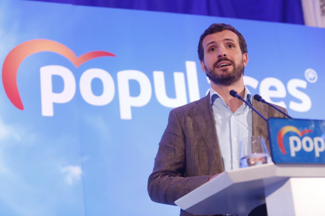 El presidente del PP, Pablo Casado