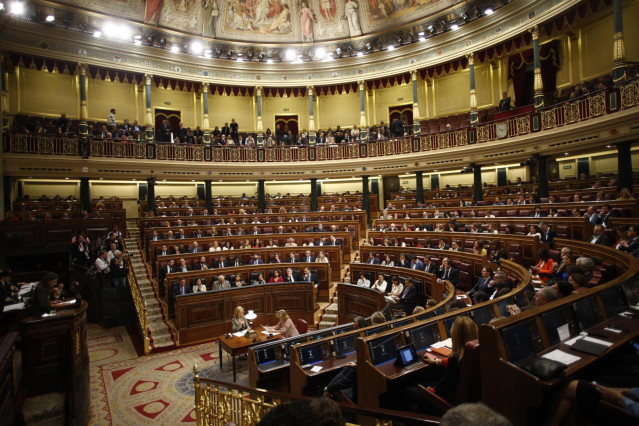 Vista del hemiciclo del Congreso de los Diputados durante la sesión constitutiva de la Cámara baja.