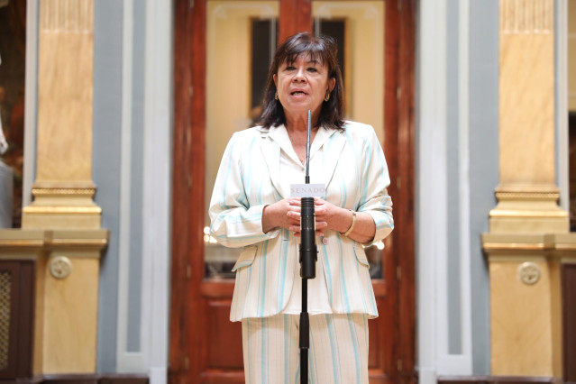 La vicepresidenta primera del Senado y presidenta del PSOE, Cristina Narbona.