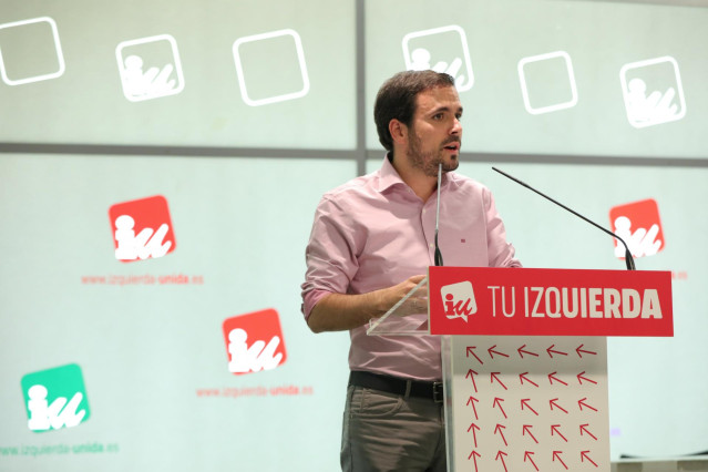 El coordinador general de Izquierda Unida, Alberto Garzón, durante la celebración de la Asamblea Político y Social de IU para ratificar si concurre o no en coalición con Podemos a las elecciones del 10-N, en Madrid (España), a 26 de septiembre de 2019.
