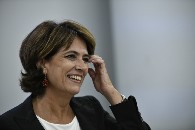 La ministra de Justicia en funciones, Dolores Delgado, en la presentación del secretario general de la Conferencia de Ministros de Justicia de Iberoamérica, en la sede de la Secretaría General Iberoamericana, en Madrid, a 17 de septiembre de 2019.
