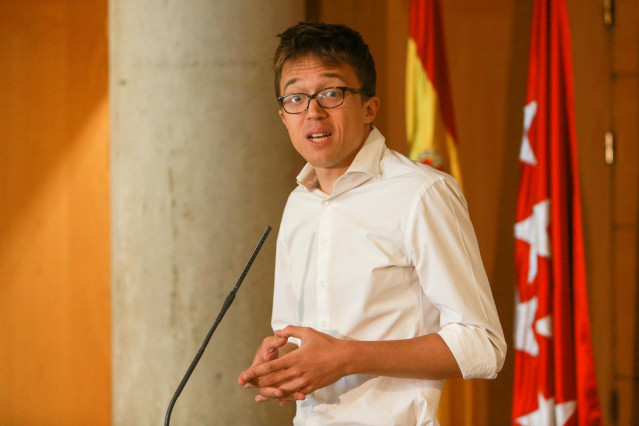 El portavoz de MásMadrid en la Asamblea de Madrid, Íñigo Errejón