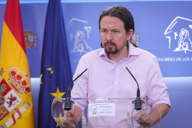 El líder de Unidas Podemos, Pablo Iglesias