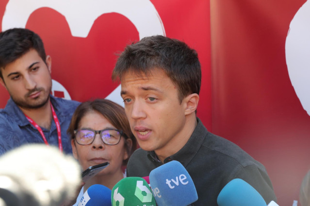 El líder de Más País, Íñigo Errejón, interviene ante los medios de comunicación durante el acto de clausura del aniversario de los 130 años de UGT en Madrid (España) a 29 de septiembre de 2019.