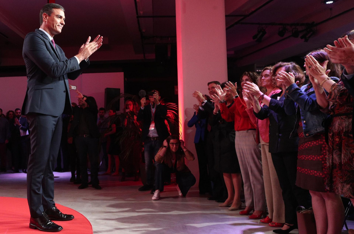 Acto de presentación del lema de campaña del PSOE para las elecciones del 10 de noviembre