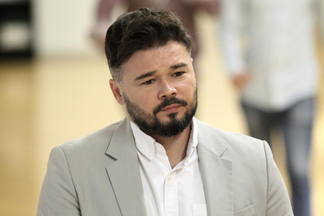 El portavoz parlamentario de ERC, Gabriel Rufián, en el Congreso