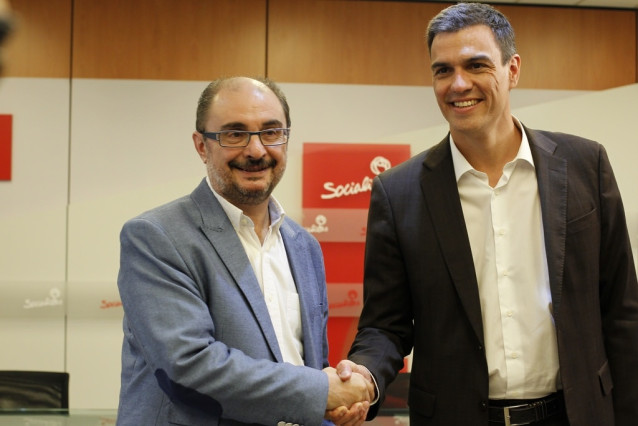 Javier Lambán y Pedro Sánchez