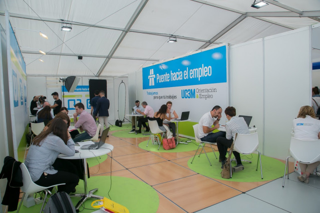 Stand de ForoEmpleo en la Universidad Carlos III de Madrid.