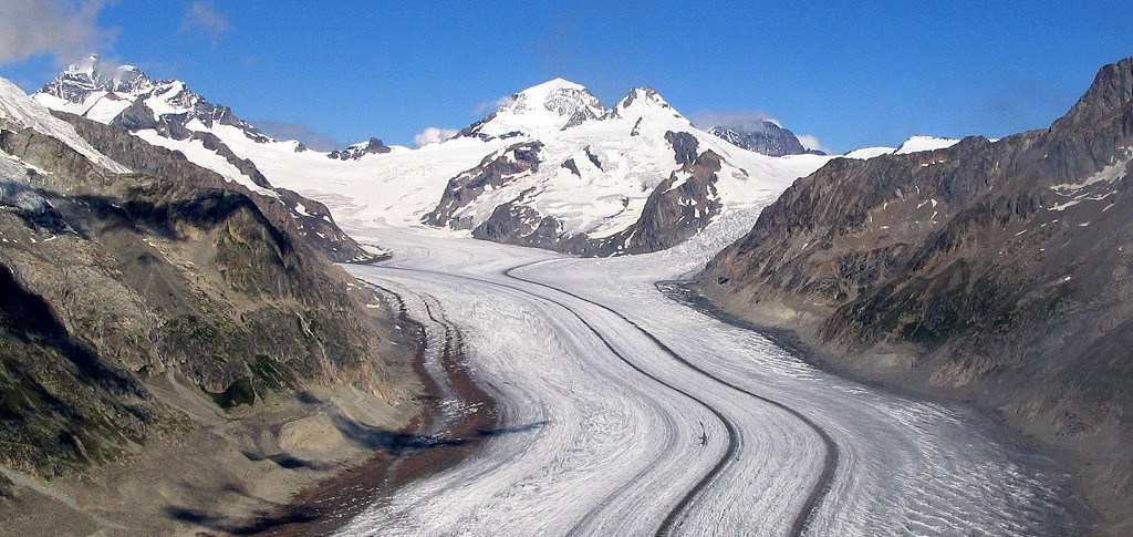 El glaciar Aletsch visto desde el sur