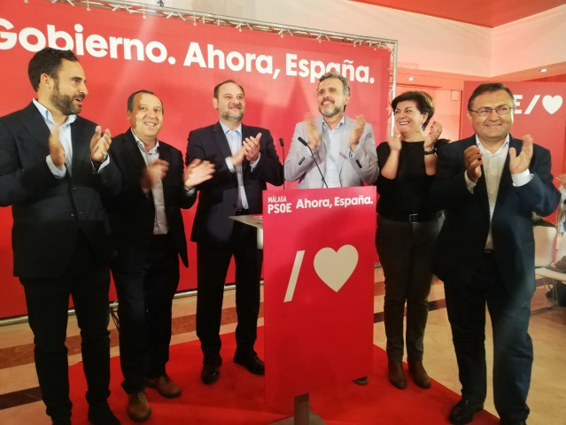 José Luis Ábalos, secretario de Organización del PSOE, en un mitin en Málaga