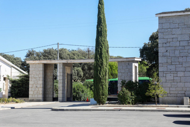 Entrada al cementerio de Mingorrubio, en El Pardo (Madrid), donde con bastante probabilidad será inhumado el cuerpo del dictador Francisco Franco, después de que el Tribunal Supremo avalara su exhumación del Valle de los Caídos en la localidad madrileña d